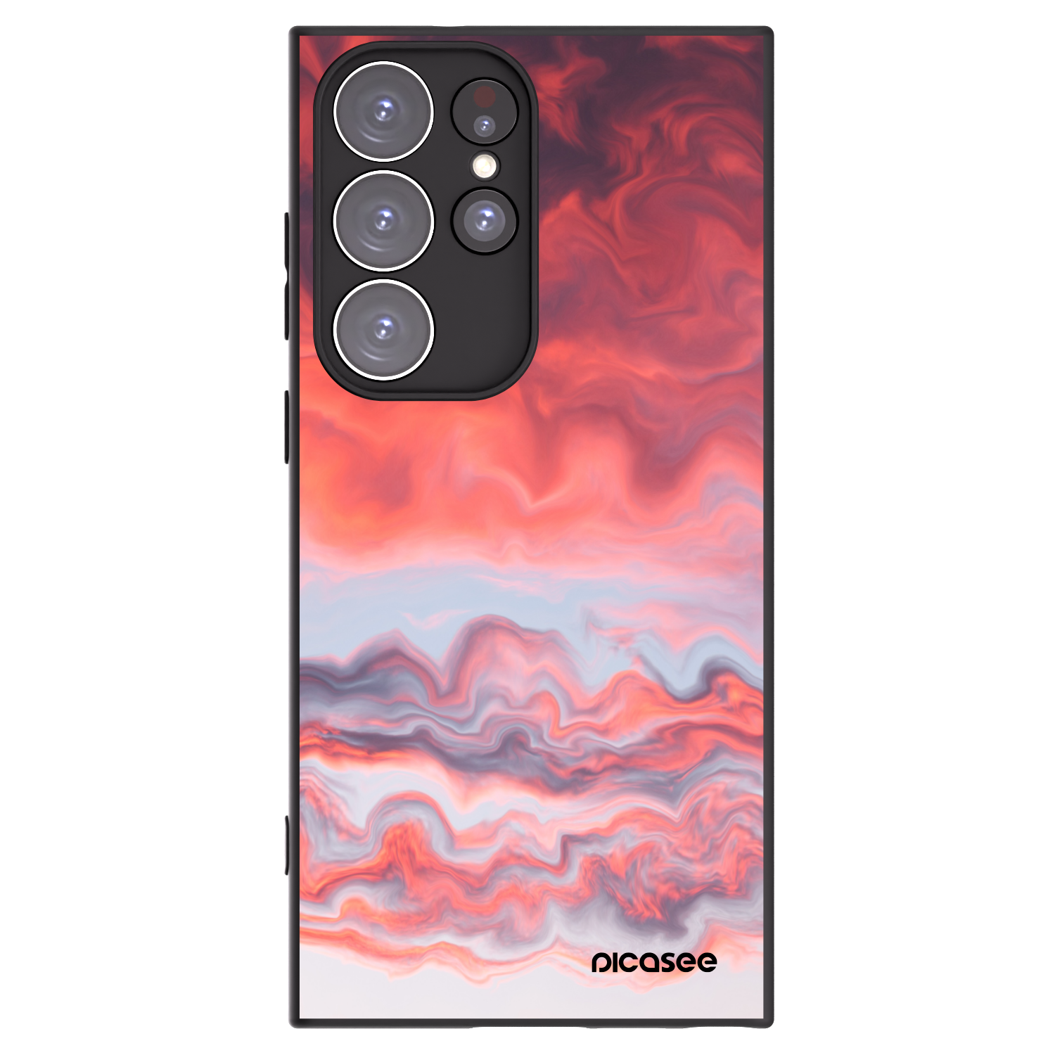 Picasee husă neagră din silicon pentru Samsung Galaxy S23 Ultra 5G - Sunset