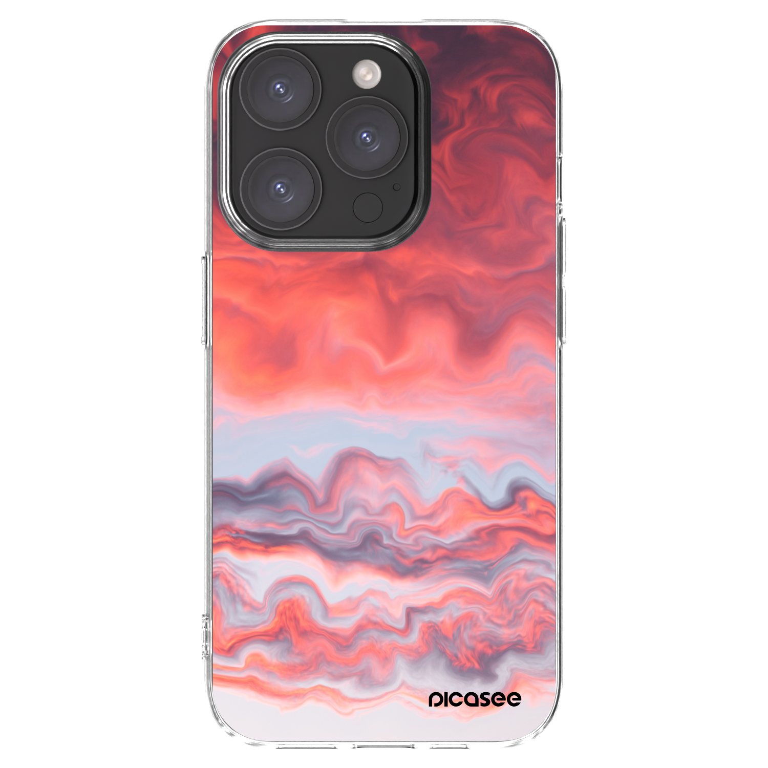 Picasee husă transparentă din silicon pentru Apple iPhone 15 Pro - Sunset