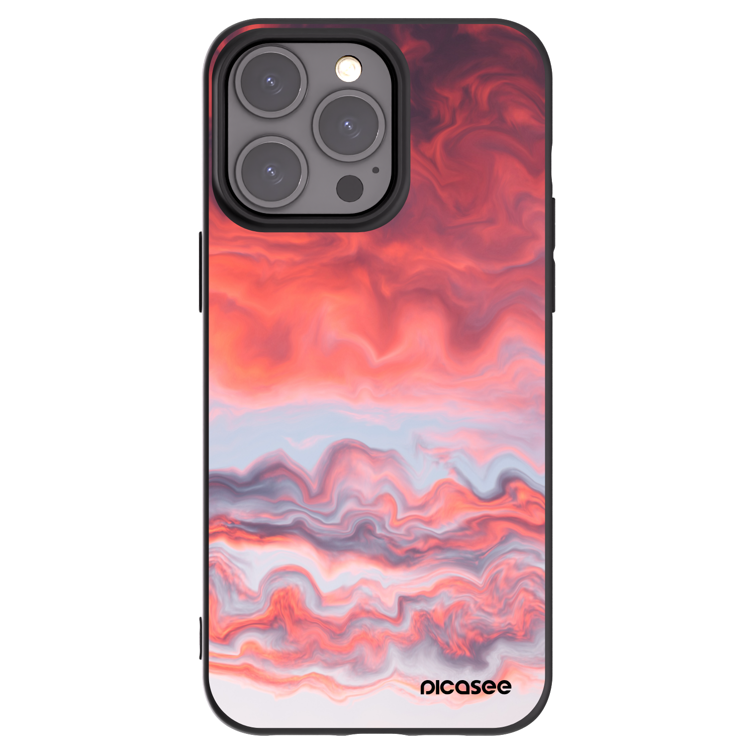 Picasee husă neagră din silicon pentru Apple iPhone 15 Pro Max - Sunset