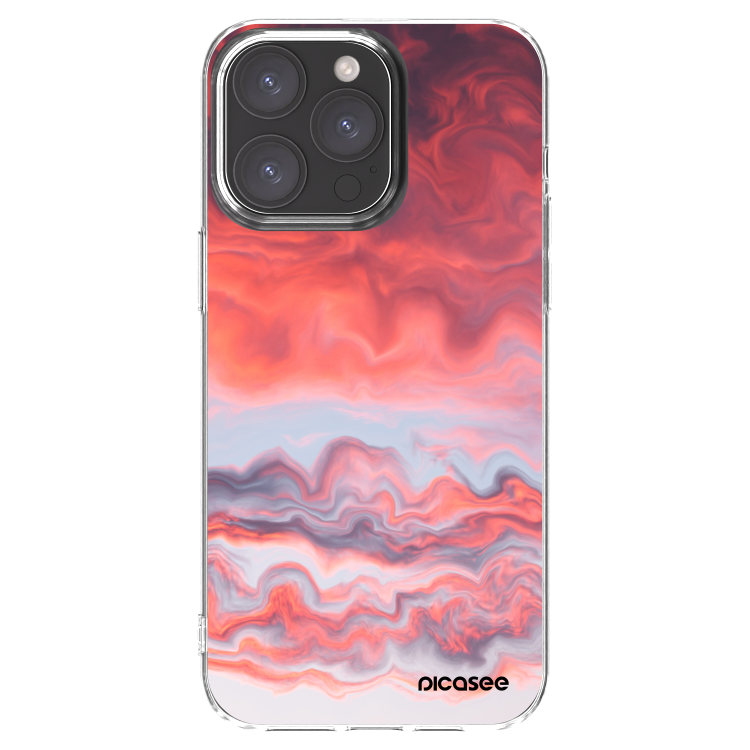 Picasee husă transparentă din silicon pentru Apple iPhone 15 Pro Max - Sunset