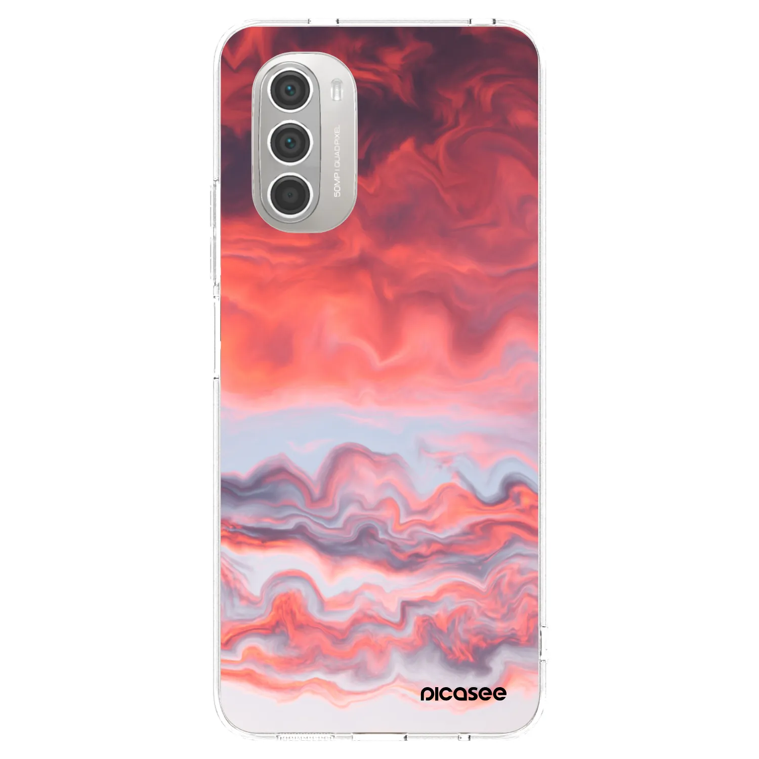 Picasee husă transparentă din silicon pentru Motorola Moto G51 - Sunset