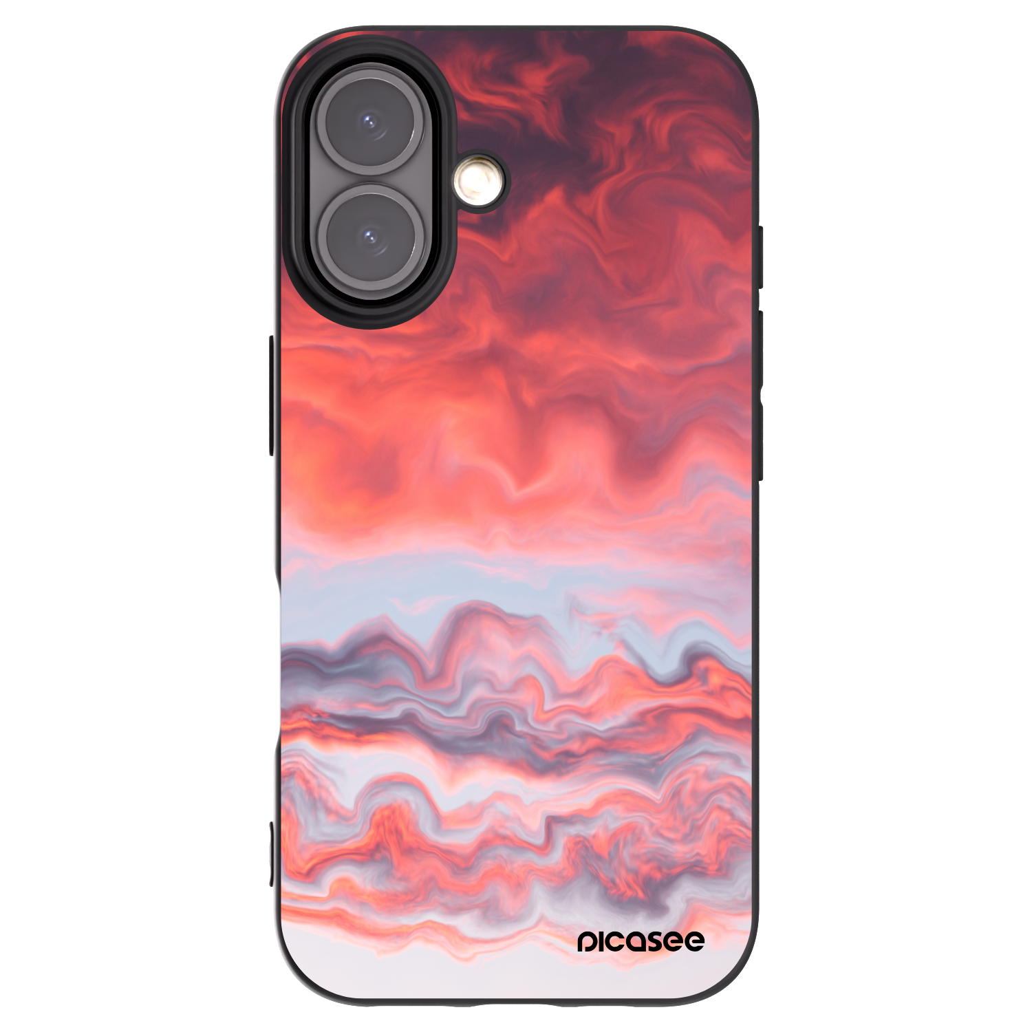 Picasee husă neagră din silicon pentru Apple iPhone 16 - Sunset