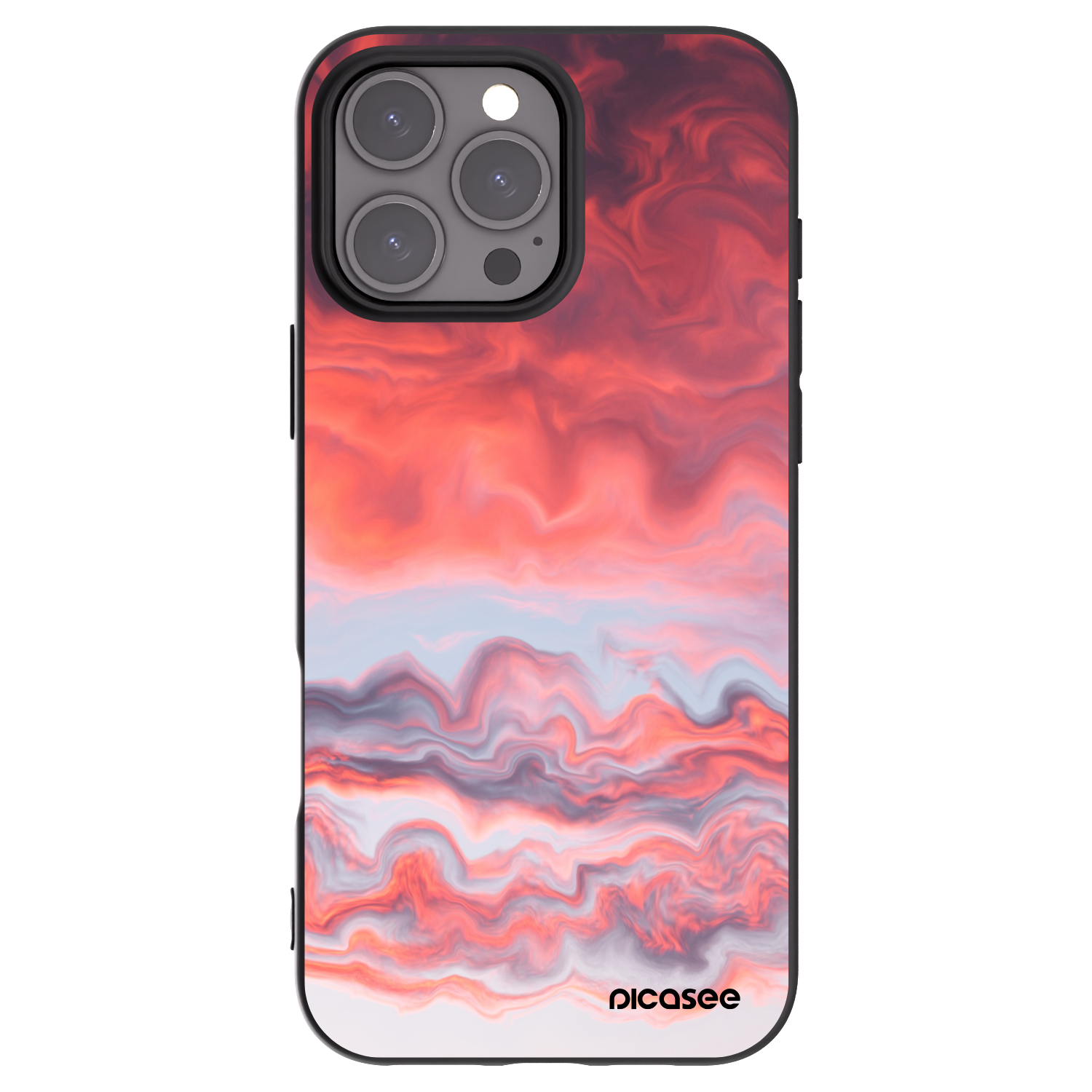 Picasee husă neagră din silicon pentru Apple iPhone 16 Pro Max - Sunset