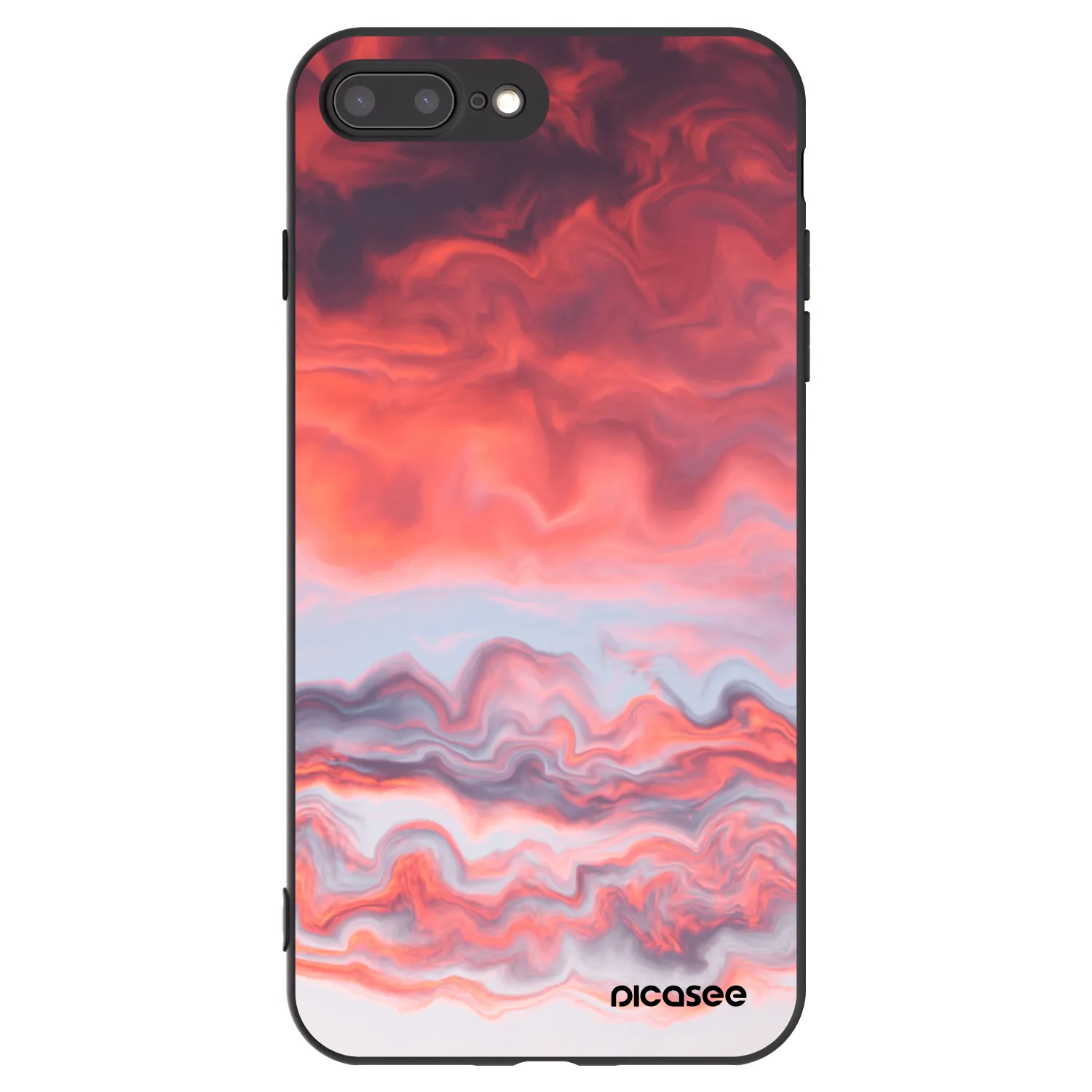 Picasee husă neagră din silicon pentru Apple iPhone 7 Plus - Sunset