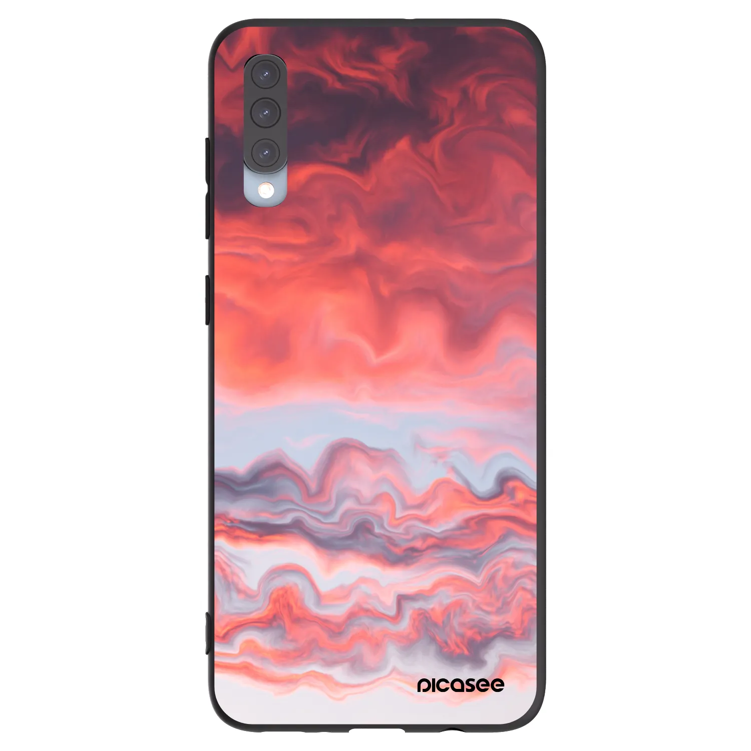 Picasee husă neagră din silicon pentru Samsung Galaxy A70 A705F - Sunset