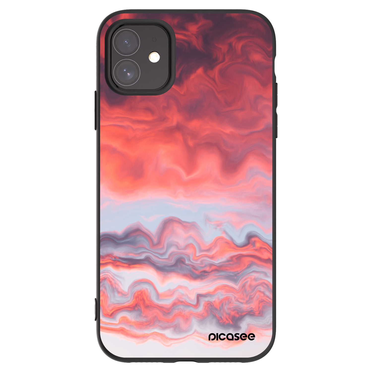 Picasee husă neagră din silicon pentru Apple iPhone 11 - Sunset