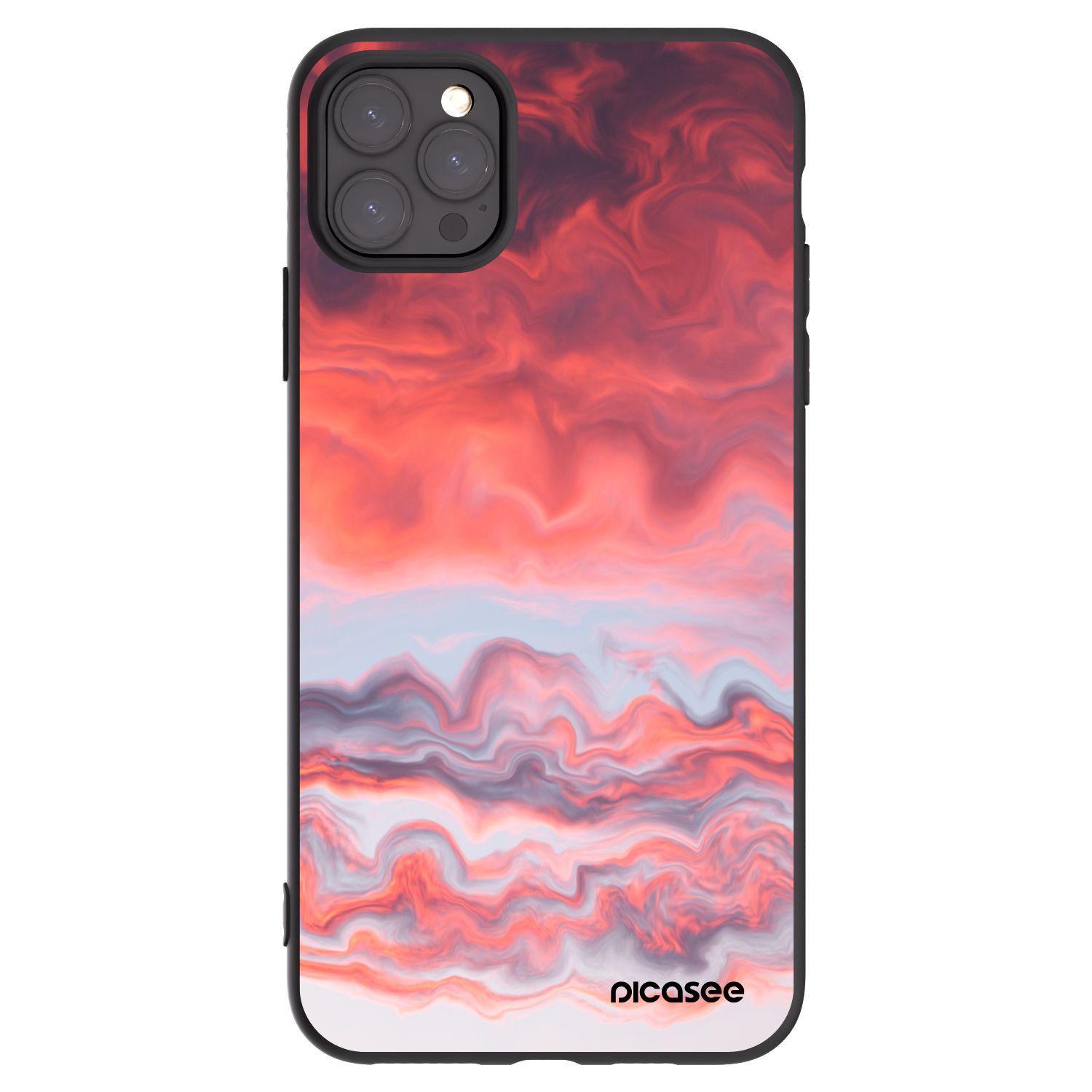 Picasee husă neagră din silicon pentru Apple iPhone 11 Pro Max - Sunset