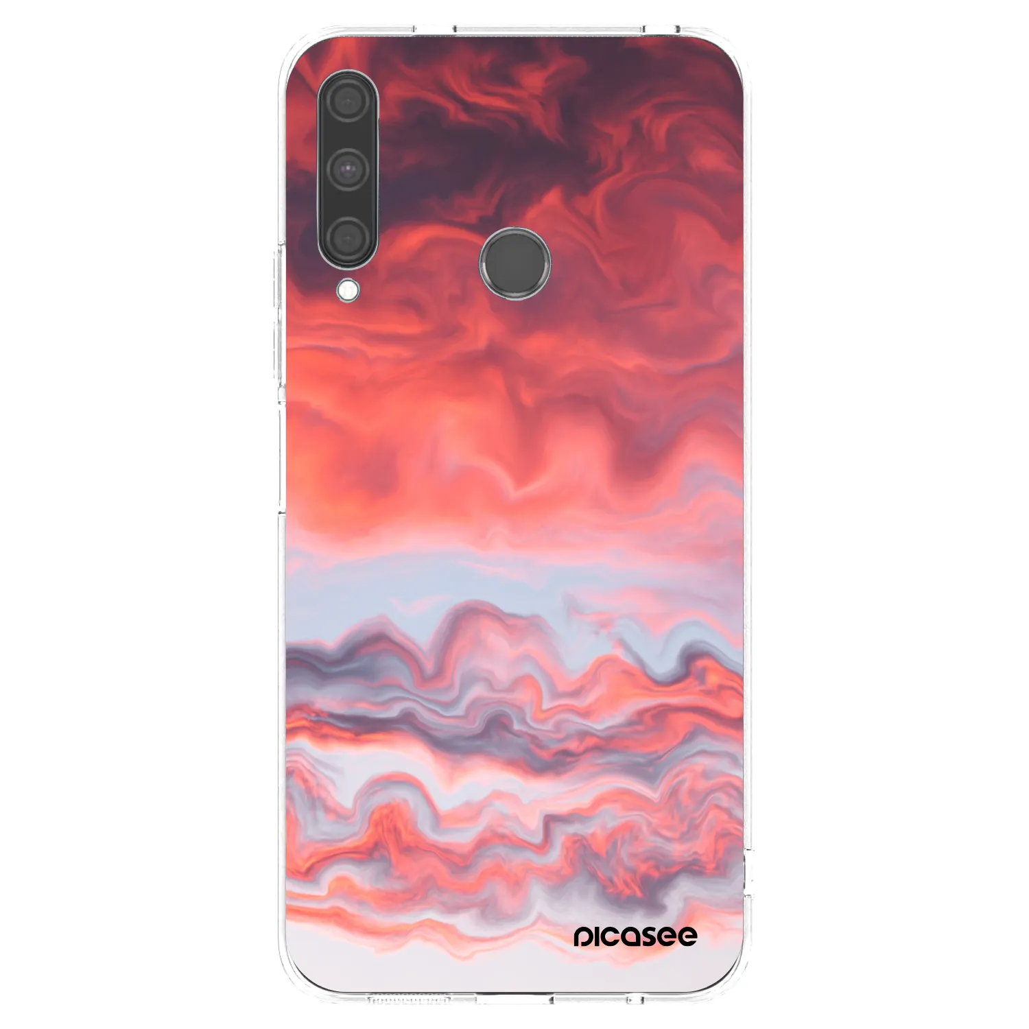 Picasee husă transparentă din silicon pentru Huawei P40 Lite E - Sunset