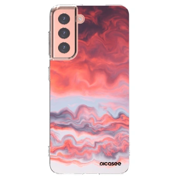 Picasee husă transparentă din silicon pentru Samsung Galaxy S21 5G G991B - Sunset