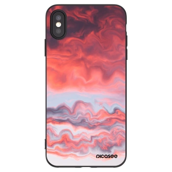 Picasee husă neagră din silicon pentru Apple iPhone XS Max - Sunset