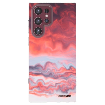 Picasee husă transparentă din silicon pentru Samsung Galaxy S22 Ultra 5G - Sunset