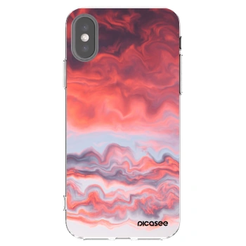 Picasee husă transparentă din silicon pentru Apple iPhone X/XS - Sunset