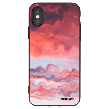 Picasee husă neagră din silicon pentru Apple iPhone X/XS - Sunset