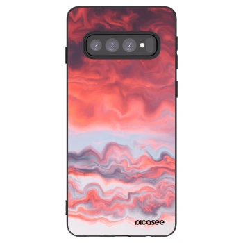 Picasee husă neagră din silicon pentru Samsung Galaxy S10 G973 - Sunset