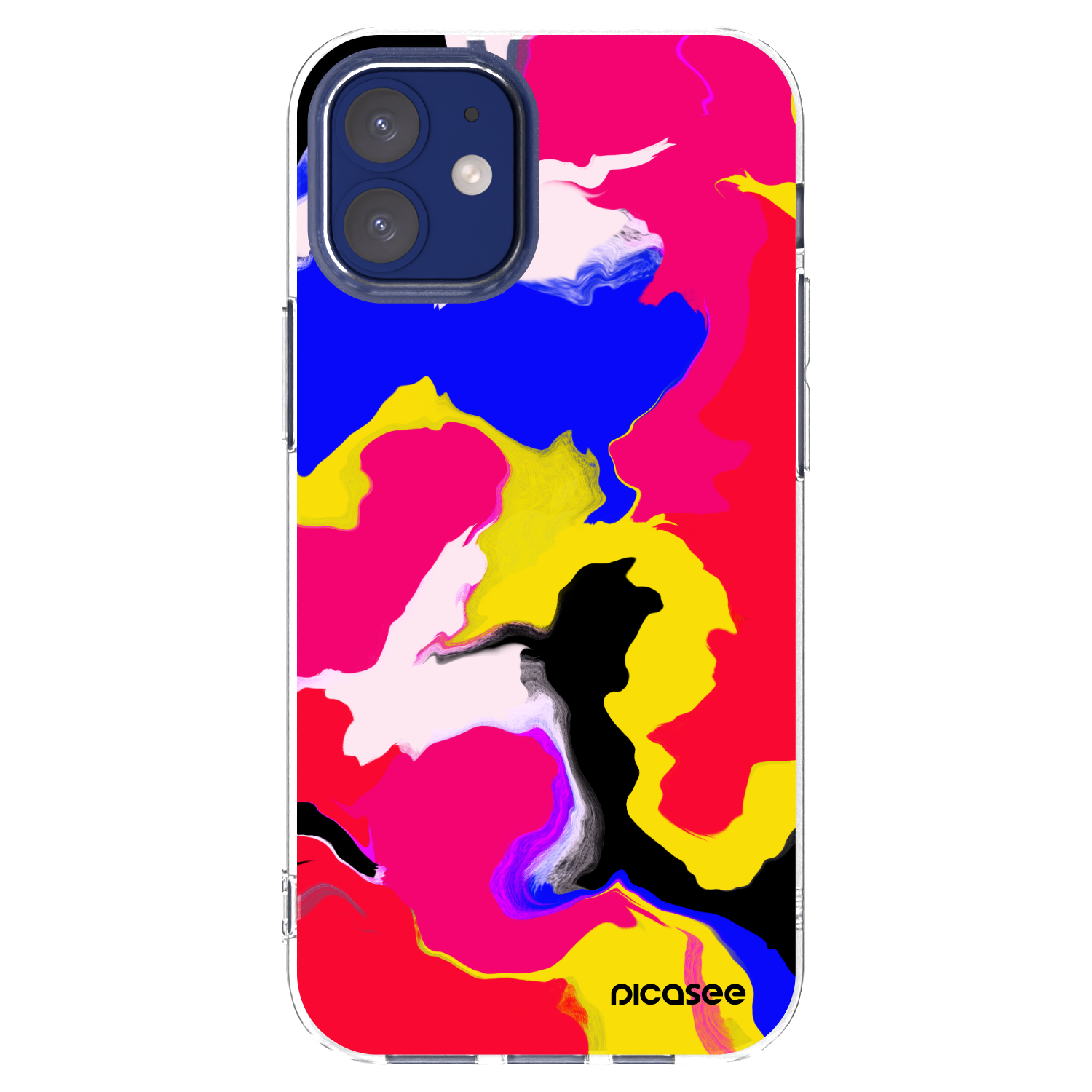 Picasee husă transparentă din silicon pentru Apple iPhone 12 mini - Watercolor