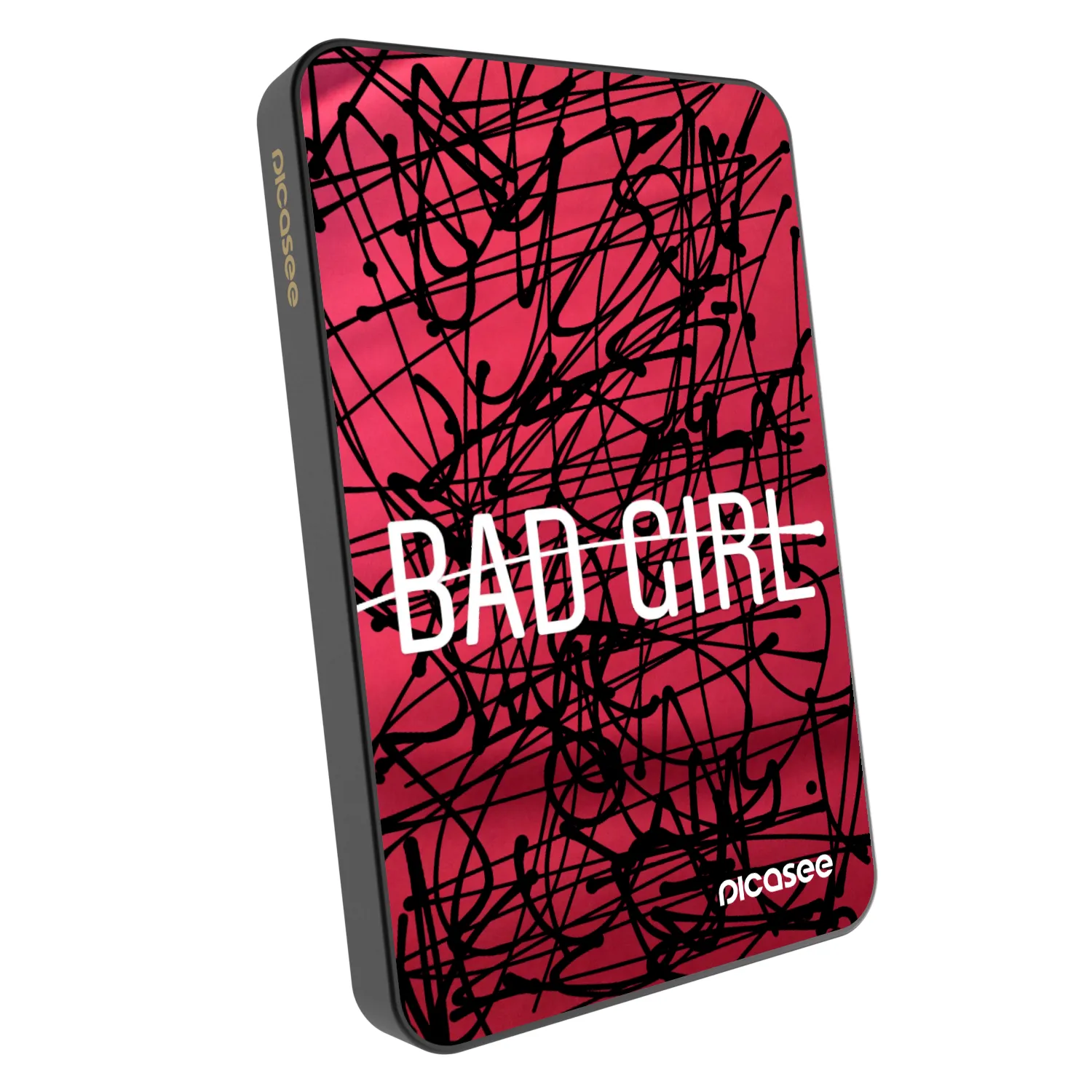 Picasee Powerbank cu MagSafe 5 000 mAh Gri - Bad girl