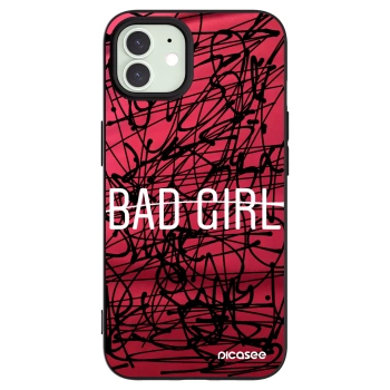 Picasee husă neagră din silicon pentru Apple iPhone 12 - Bad girl