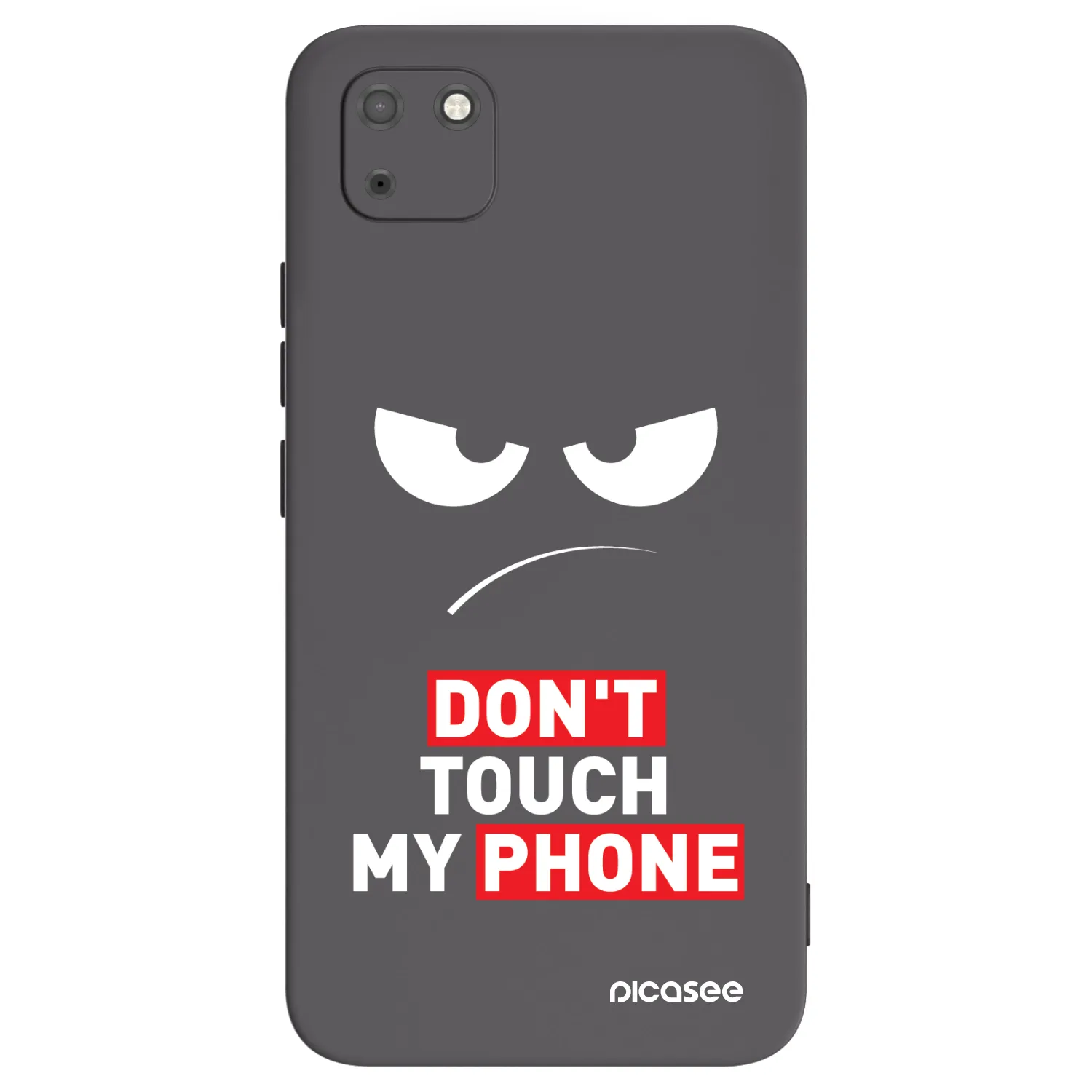 Picasee husă neagră din silicon pentru Huawei Y5P - Angry Eyes - Transparent