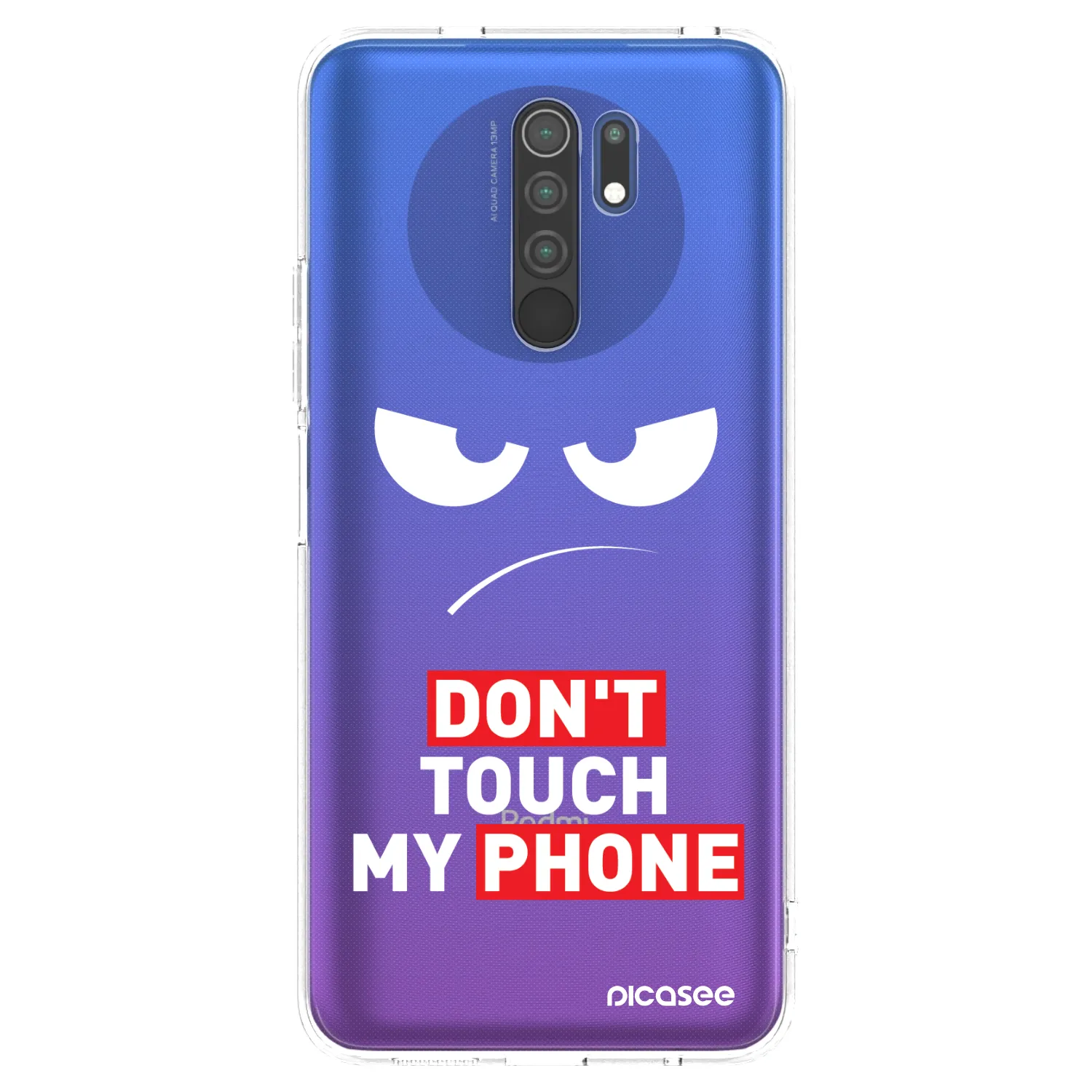 Picasee husă transparentă din silicon pentru Xiaomi Redmi 9 - Angry Eyes - Transparent