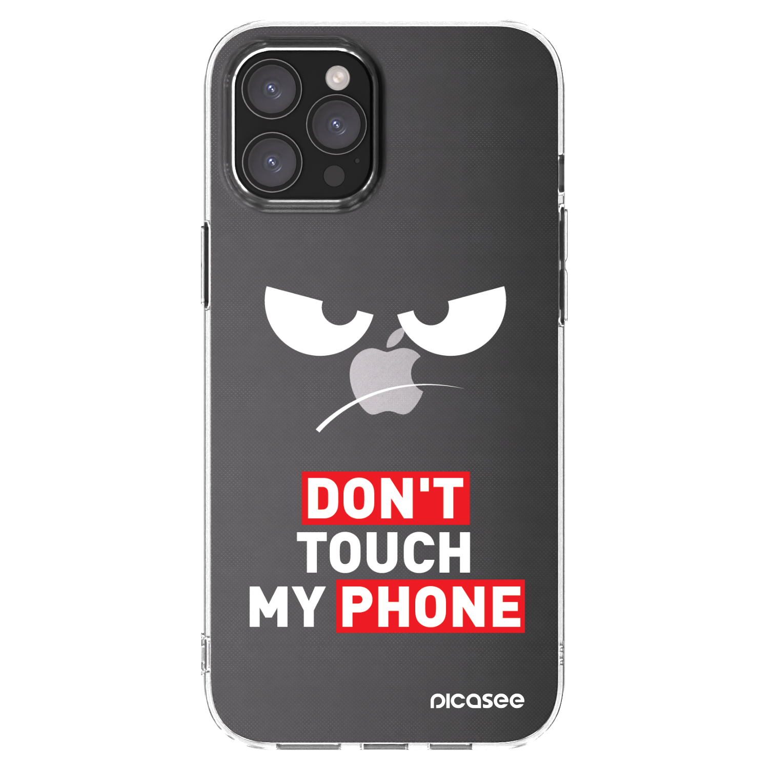 Picasee husă transparentă din silicon pentru Apple iPhone 12 Pro Max - Angry Eyes - Transparent