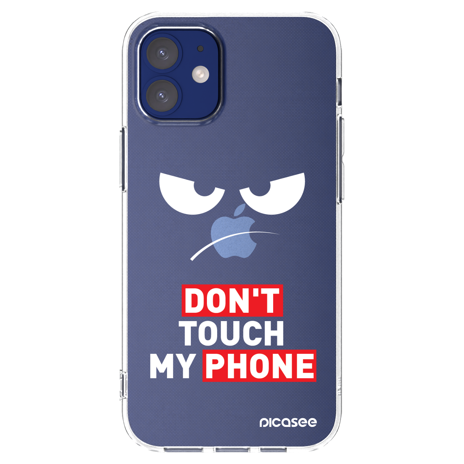 Picasee husă transparentă din silicon pentru Apple iPhone 12 mini - Angry Eyes - Transparent