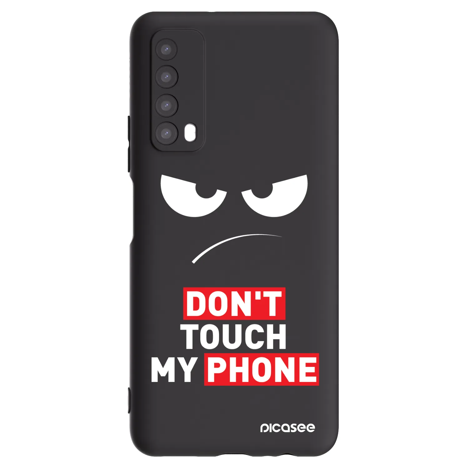 Picasee husă neagră din silicon pentru Huawei P Smart 2021 - Angry Eyes - Transparent