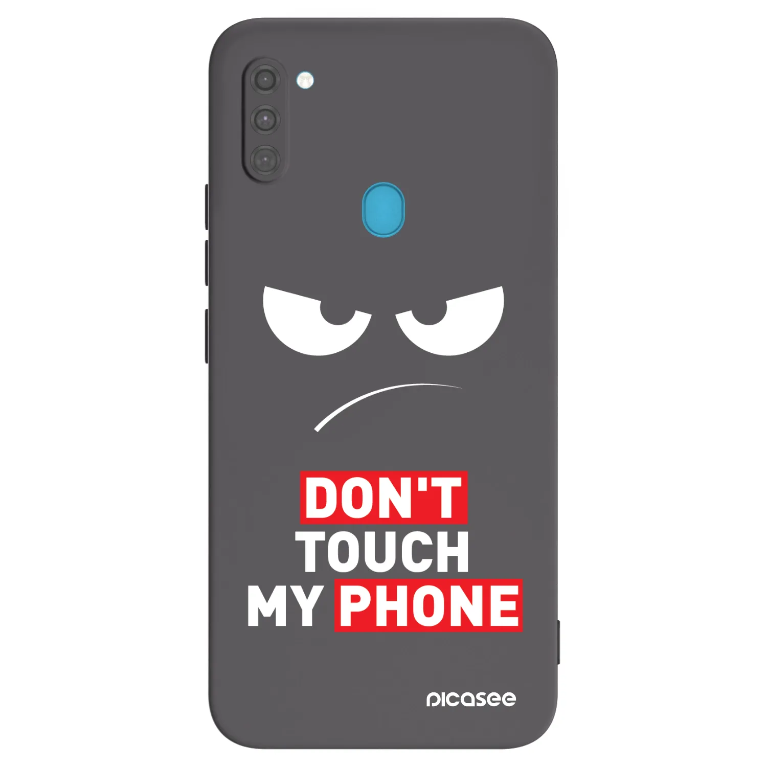 Picasee husă neagră din silicon pentru Samsung Galaxy M11 - Angry Eyes - Transparent