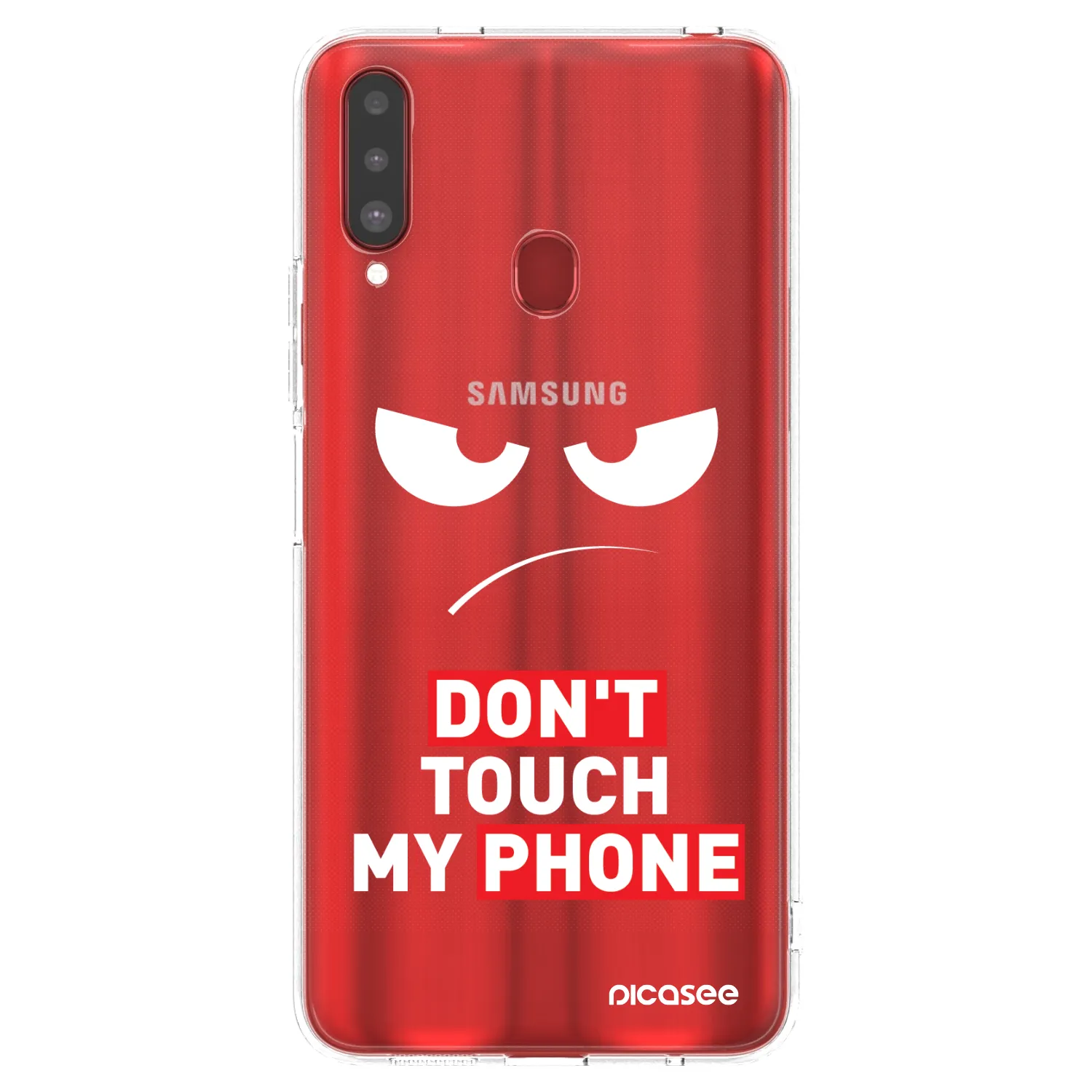 Picasee husă transparentă din silicon pentru Samsung Galaxy A20s - Angry Eyes - Transparent