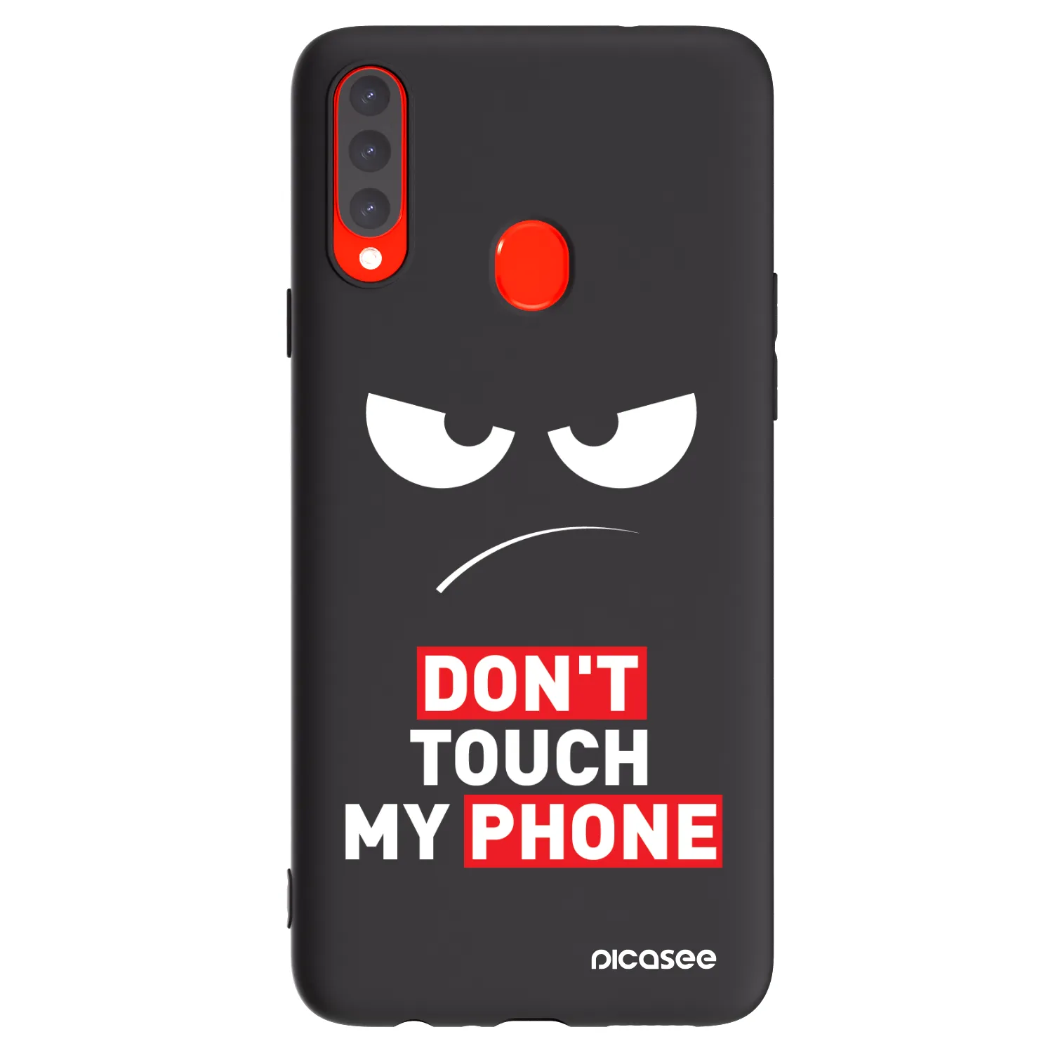 Picasee husă neagră din silicon pentru Samsung Galaxy A20s - Angry Eyes - Transparent