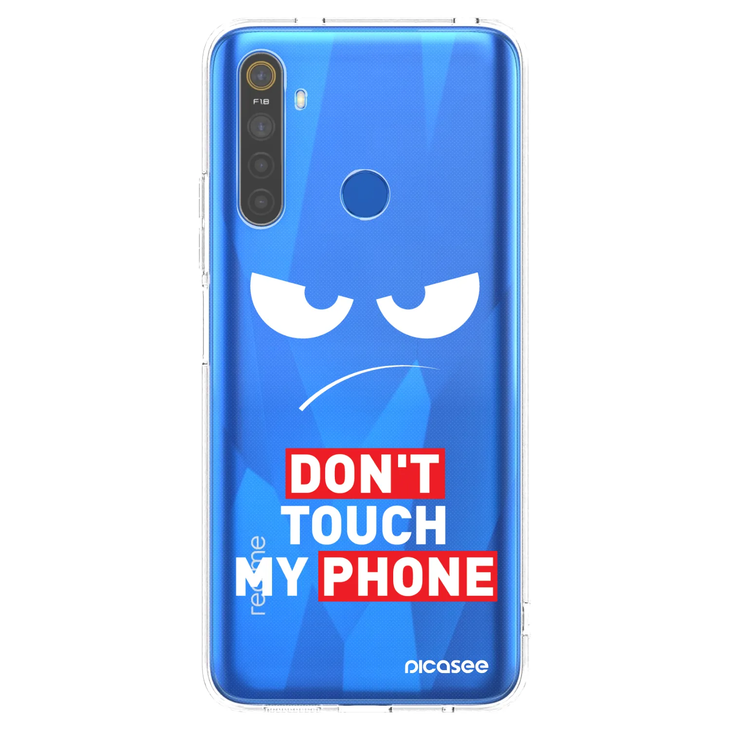 Picasee husă transparentă din silicon pentru Realme 5 - Angry Eyes - Transparent