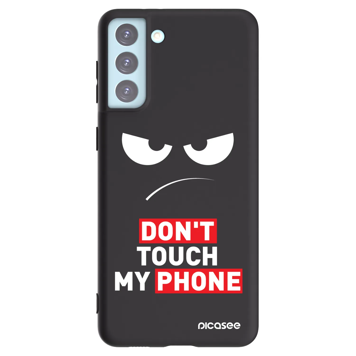Picasee husă neagră din silicon pentru Samsung Galaxy S21+ 5G G996F - Angry Eyes - Transparent