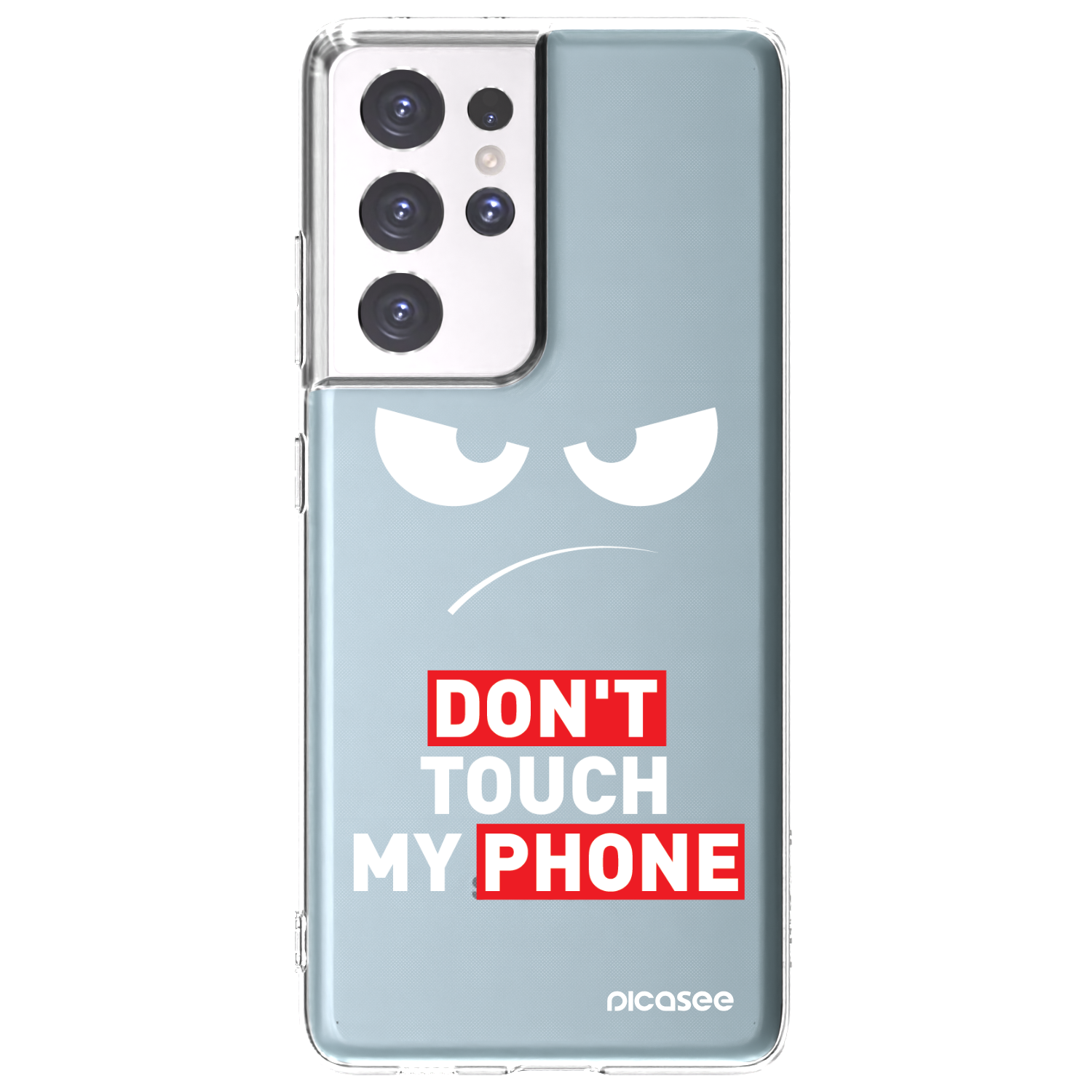 Picasee husă transparentă din silicon pentru Samsung Galaxy S21 Ultra 5G G998B - Angry Eyes - Transparent