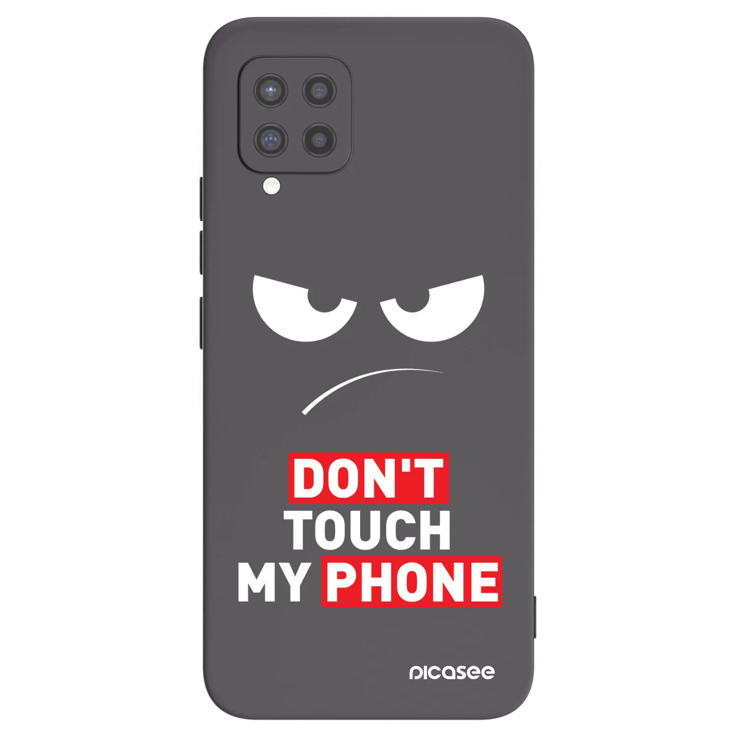 Picasee husă neagră din silicon pentru Samsung Galaxy A42 A426B - Angry Eyes - Transparent
