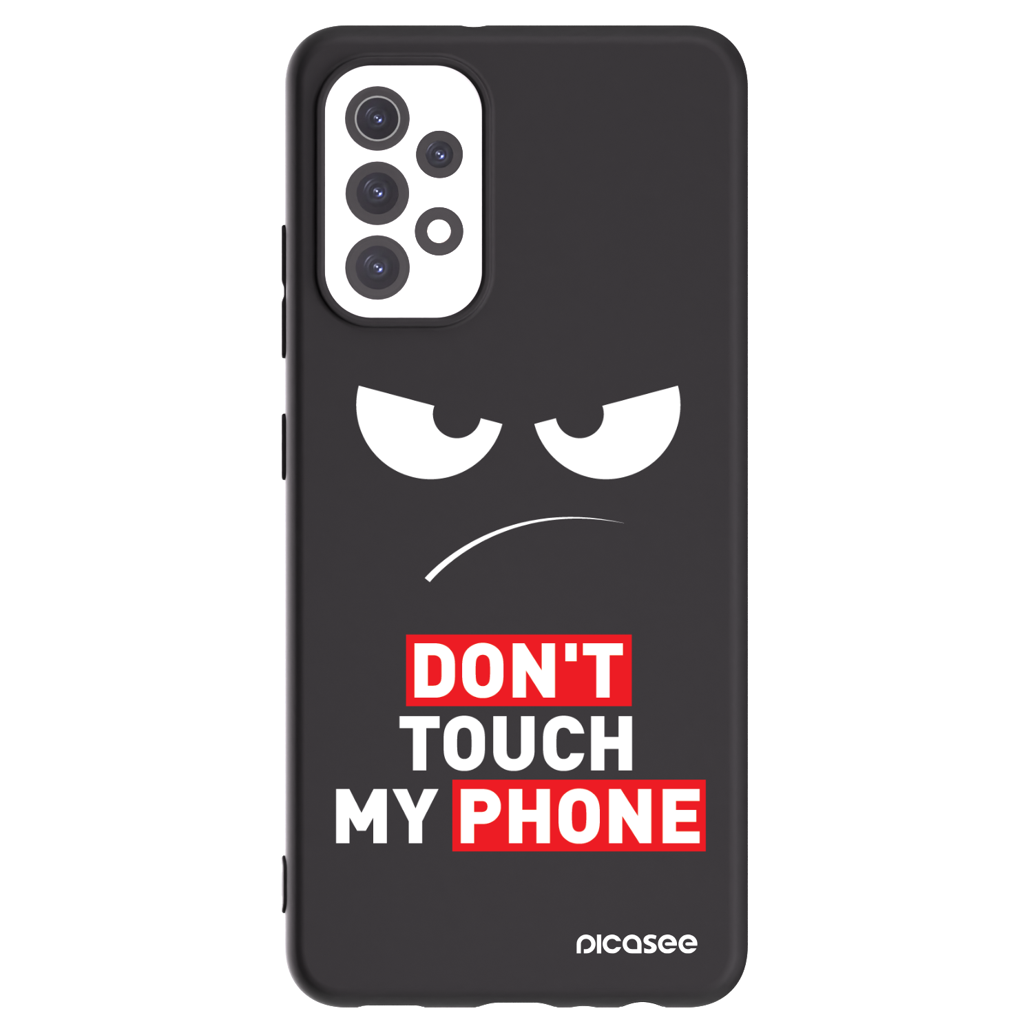 Picasee husă neagră din silicon pentru Samsung Galaxy A32 5G A326B - Angry Eyes - Transparent