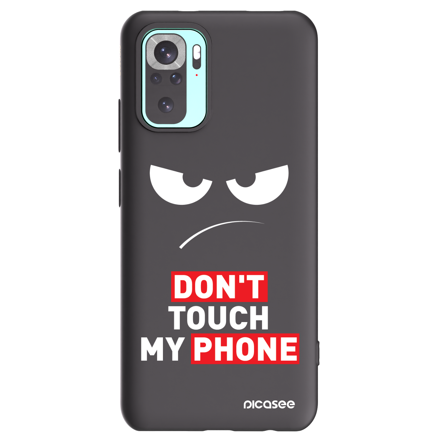Picasee husă neagră din silicon pentru Xiaomi Redmi Note 10 Pro - Angry Eyes - Transparent
