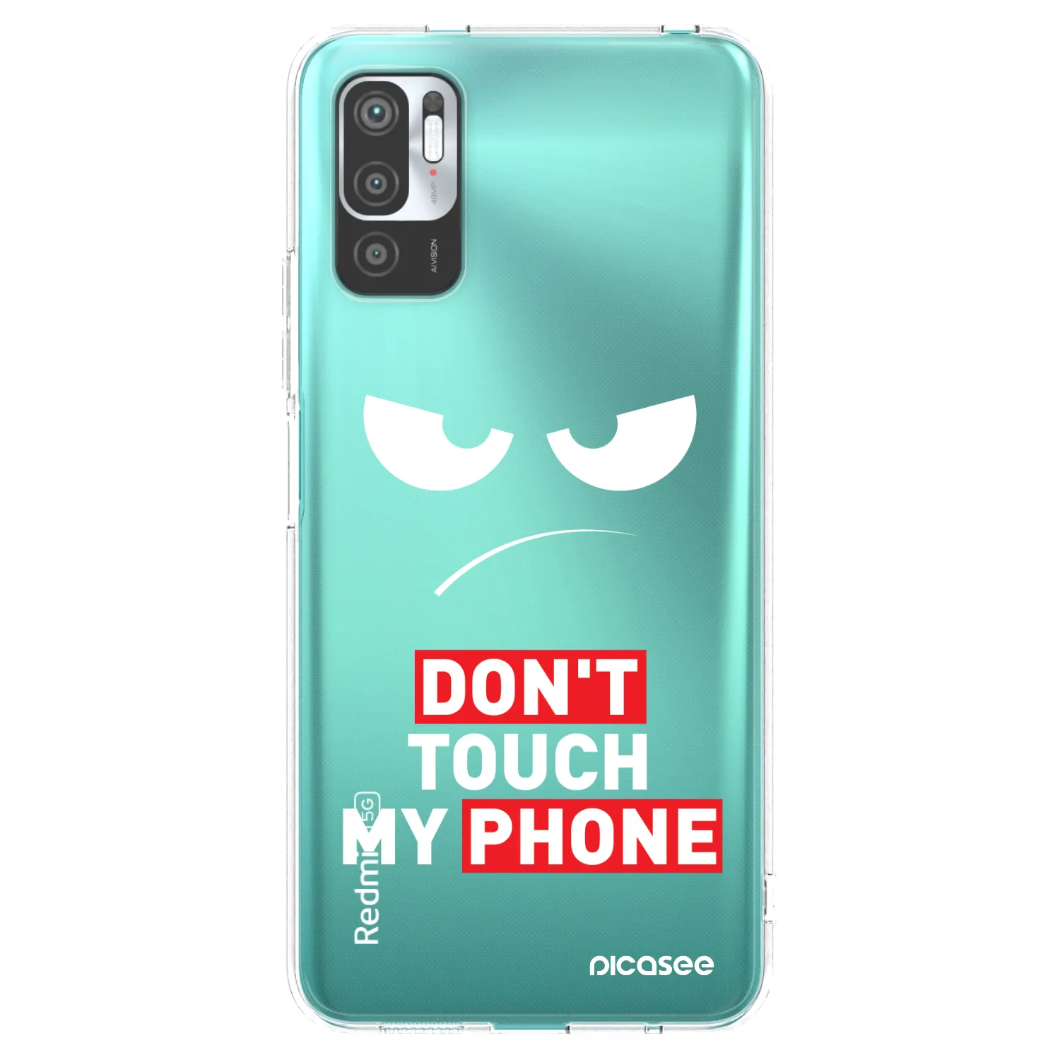 Picasee husă transparentă din silicon pentru Xiaomi Redmi Note 10 5G - Angry Eyes - Transparent