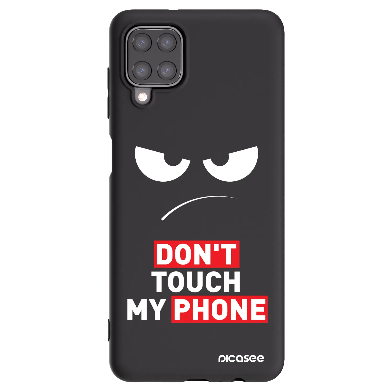 Picasee husă neagră din silicon pentru Samsung Galaxy M12 M127F - Angry Eyes - Transparent