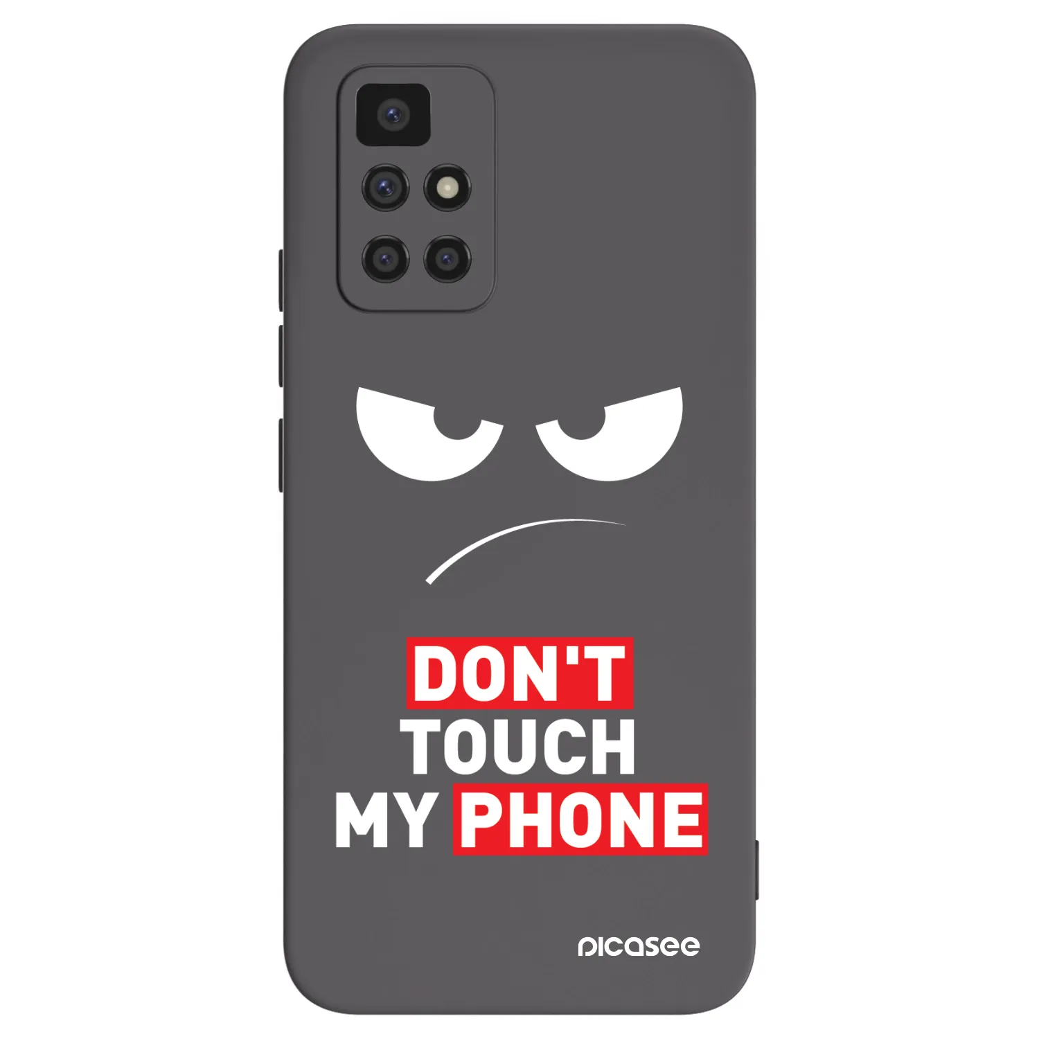 Picasee husă neagră din silicon pentru Xiaomi Redmi 10 - Angry Eyes - Transparent