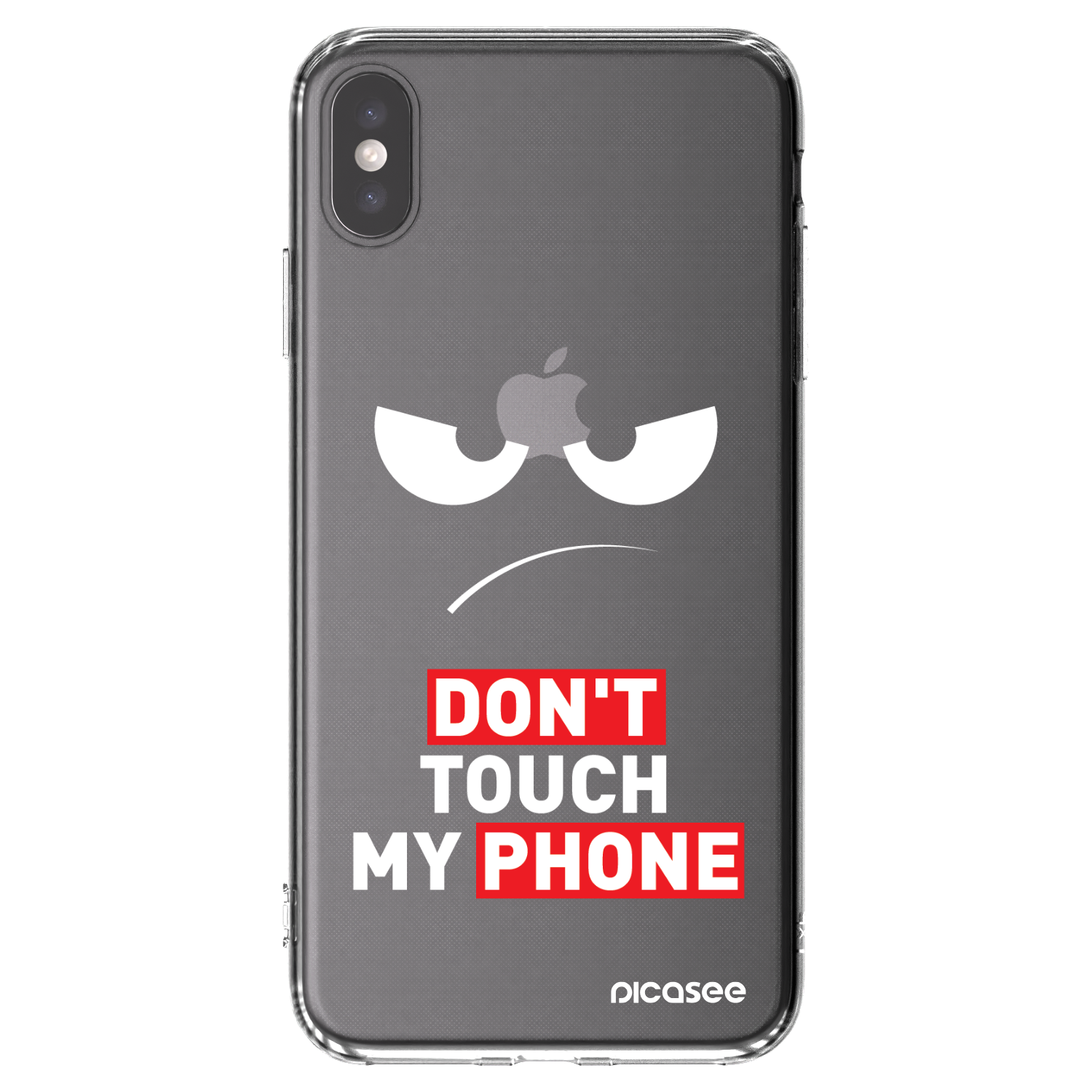 Picasee husă transparentă din silicon pentru Apple iPhone XS Max - Angry Eyes - Transparent