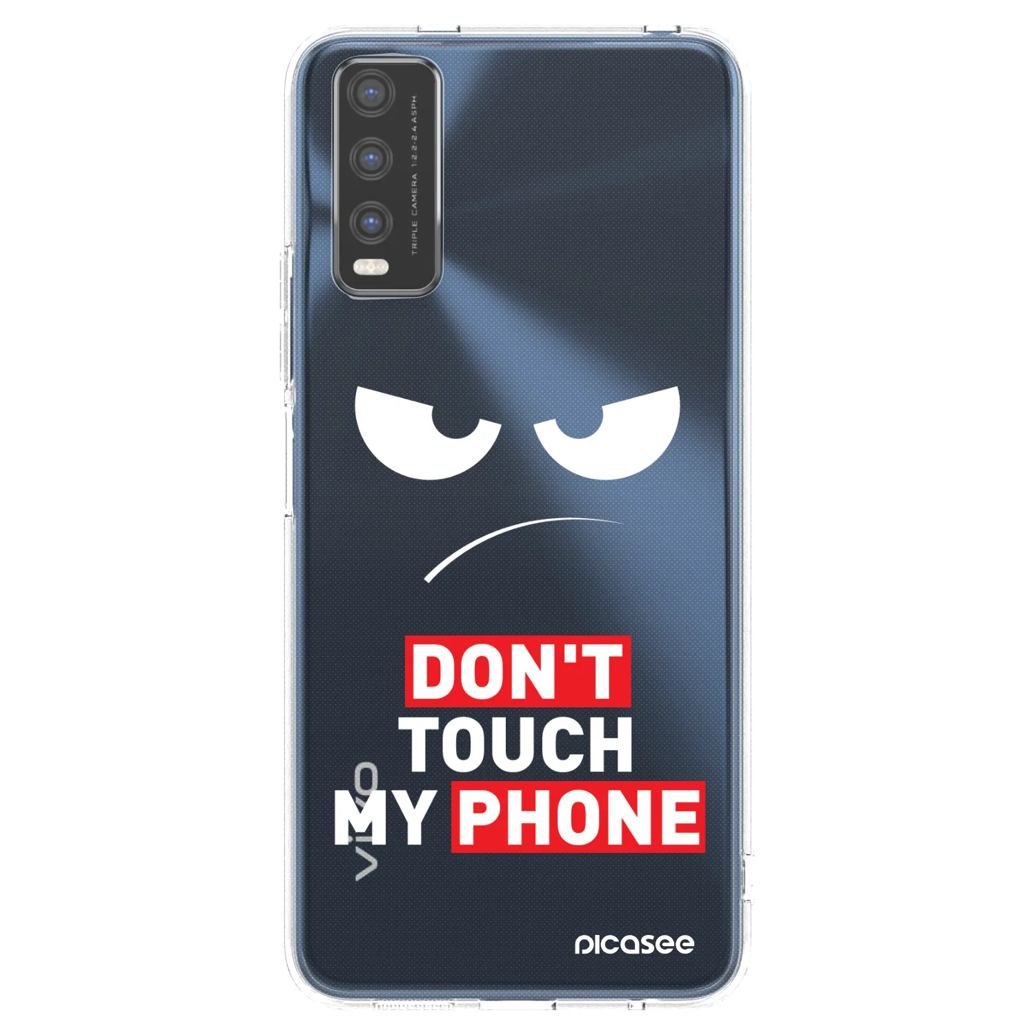 Picasee husă transparentă din silicon pentru Vivo Y20s - Angry Eyes - Transparent
