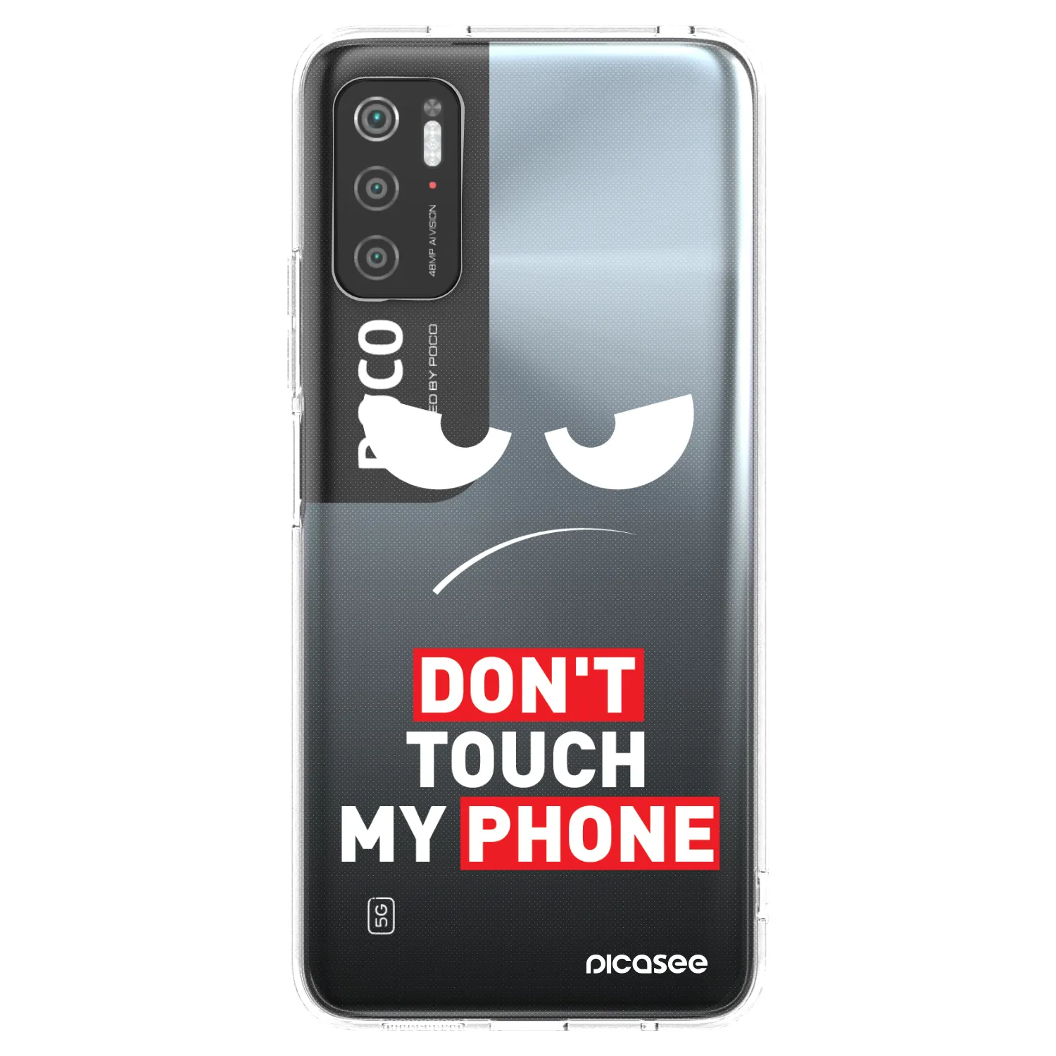 Picasee husă transparentă din silicon pentru Xiaomi Poco M3 Pro 5G - Angry Eyes - Transparent