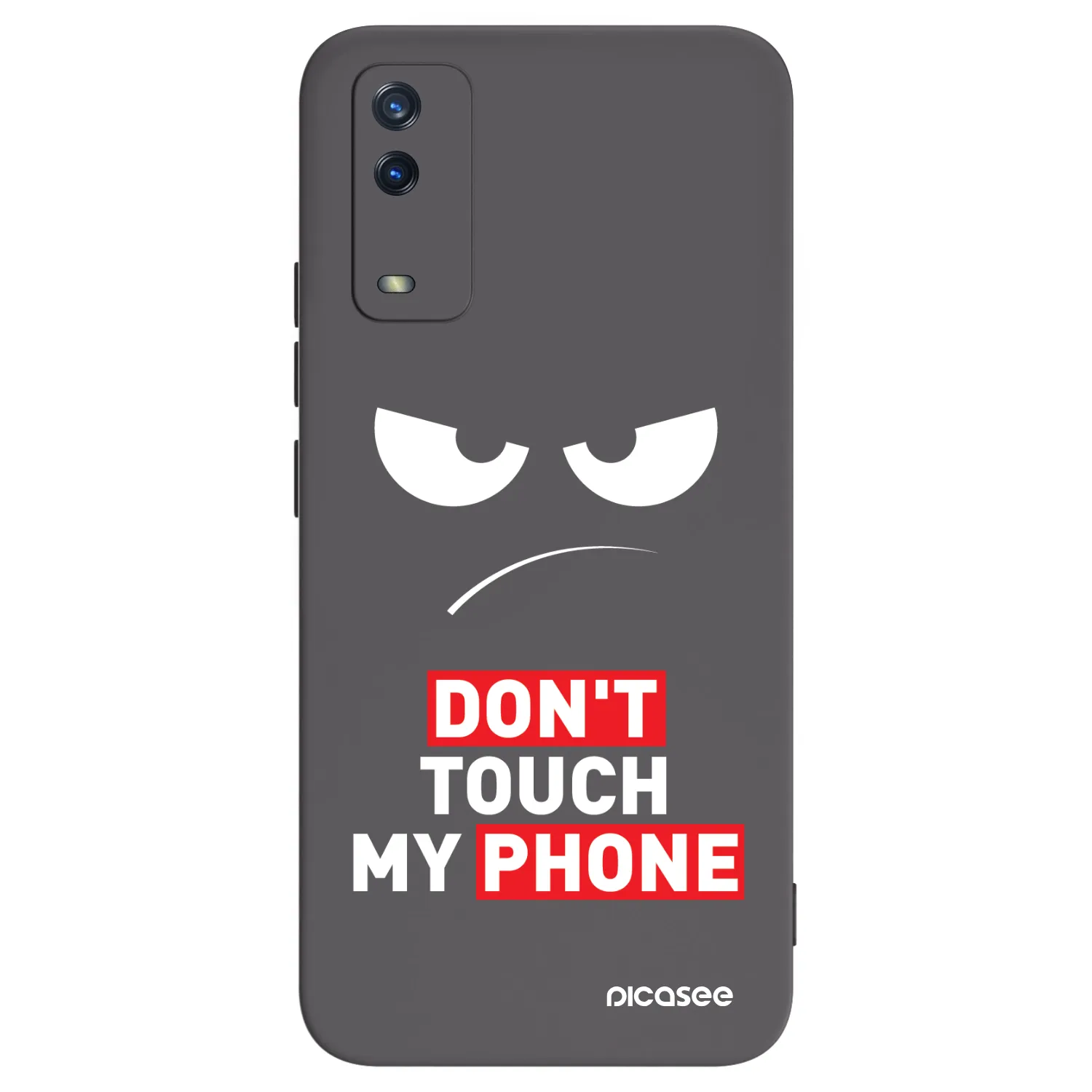 Picasee husă neagră din silicon pentru Vivo Y11s - Angry Eyes - Transparent