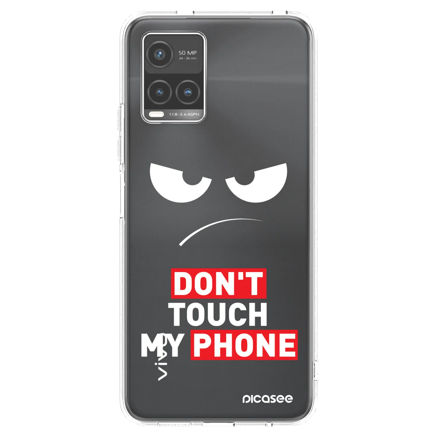 Picasee husă transparentă din silicon pentru Vivo Y33s - Angry Eyes - Transparent