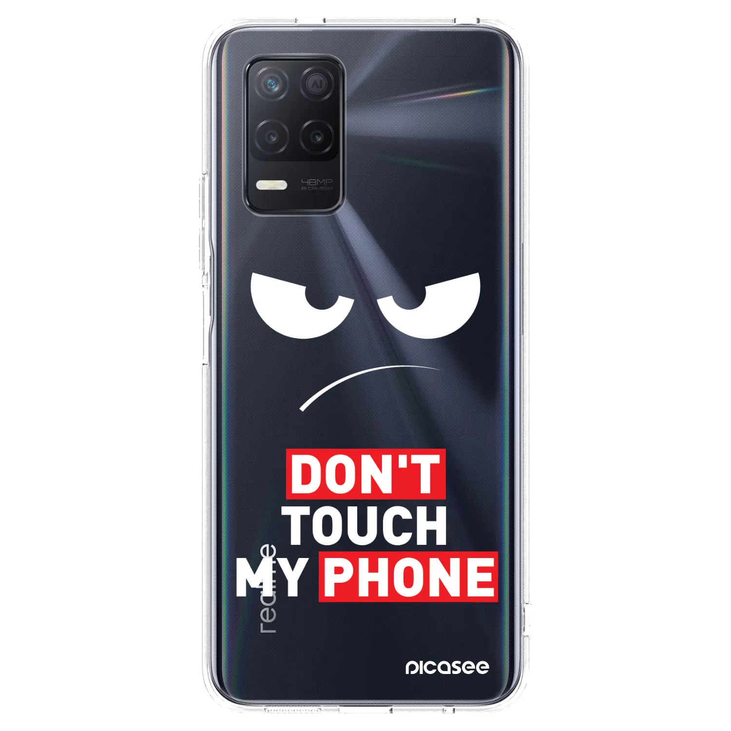 Picasee husă transparentă din silicon pentru Realme 8 5G - Angry Eyes - Transparent
