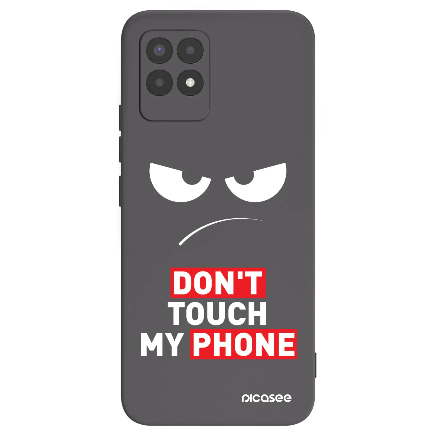 Picasee husă neagră din silicon pentru Realme 8i - Angry Eyes - Transparent