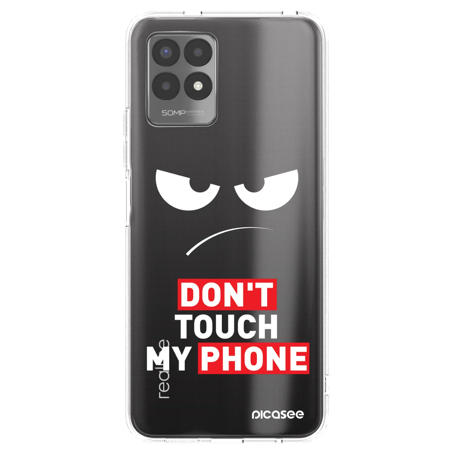 Picasee husă transparentă din silicon pentru Realme 8i - Angry Eyes - Transparent