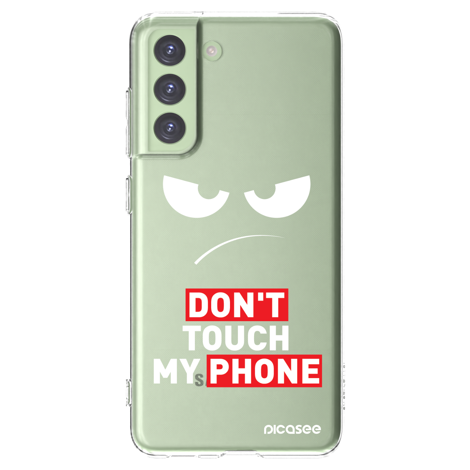 Picasee husă transparentă din silicon pentru Samsung Galaxy S21 FE 5G - Angry Eyes - Transparent