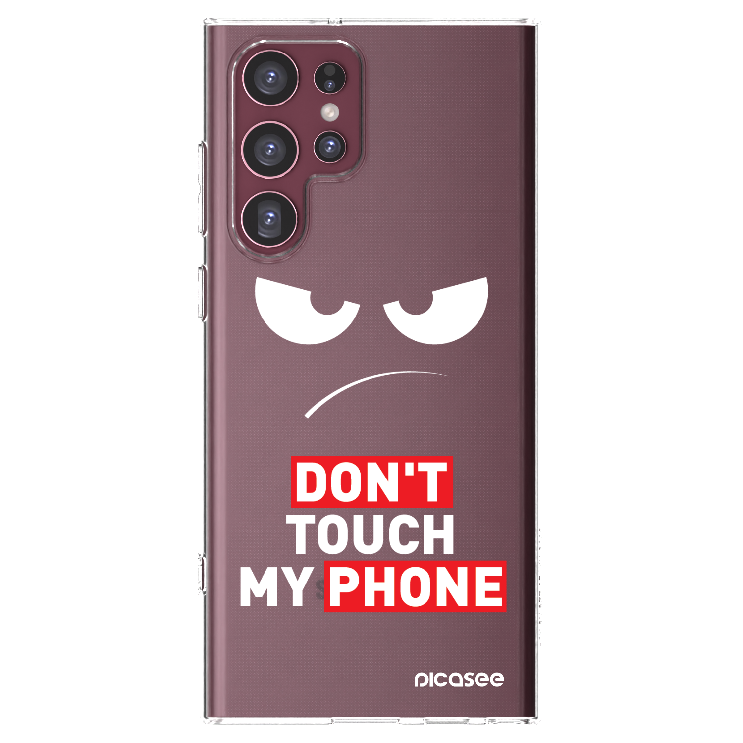 Picasee husă transparentă din silicon pentru Samsung Galaxy S22 Ultra 5G - Angry Eyes - Transparent