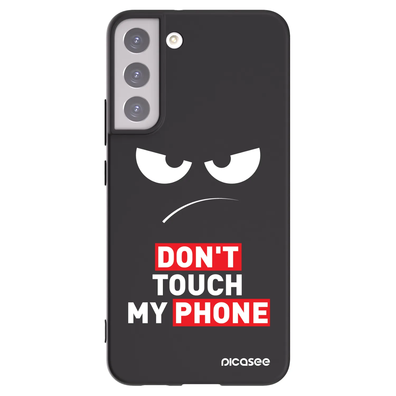 Picasee husă neagră din silicon pentru Samsung Galaxy S22+ 5G - Angry Eyes - Transparent