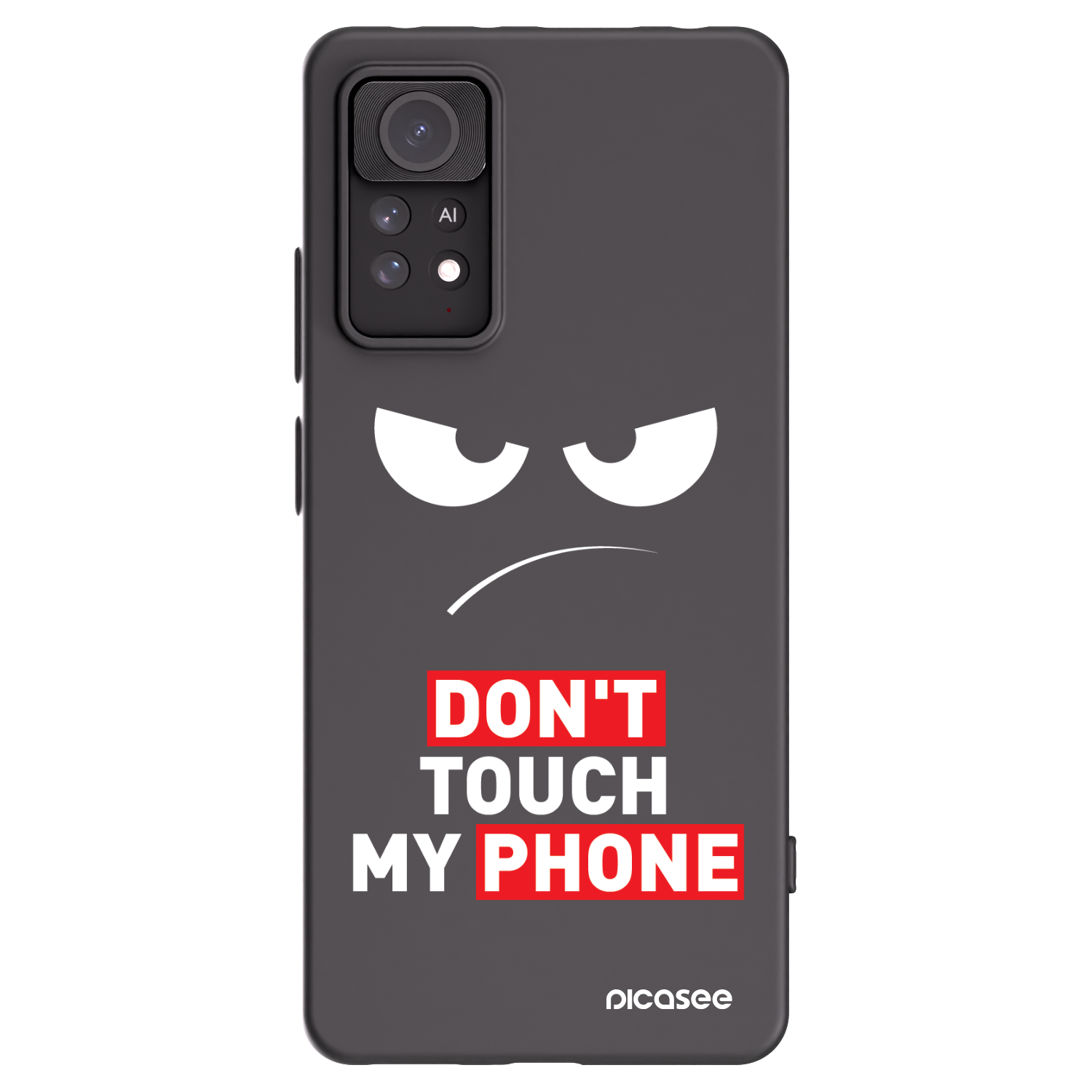 Picasee husă neagră din silicon pentru Xiaomi Redmi Note 11 Pro - Angry Eyes - Transparent